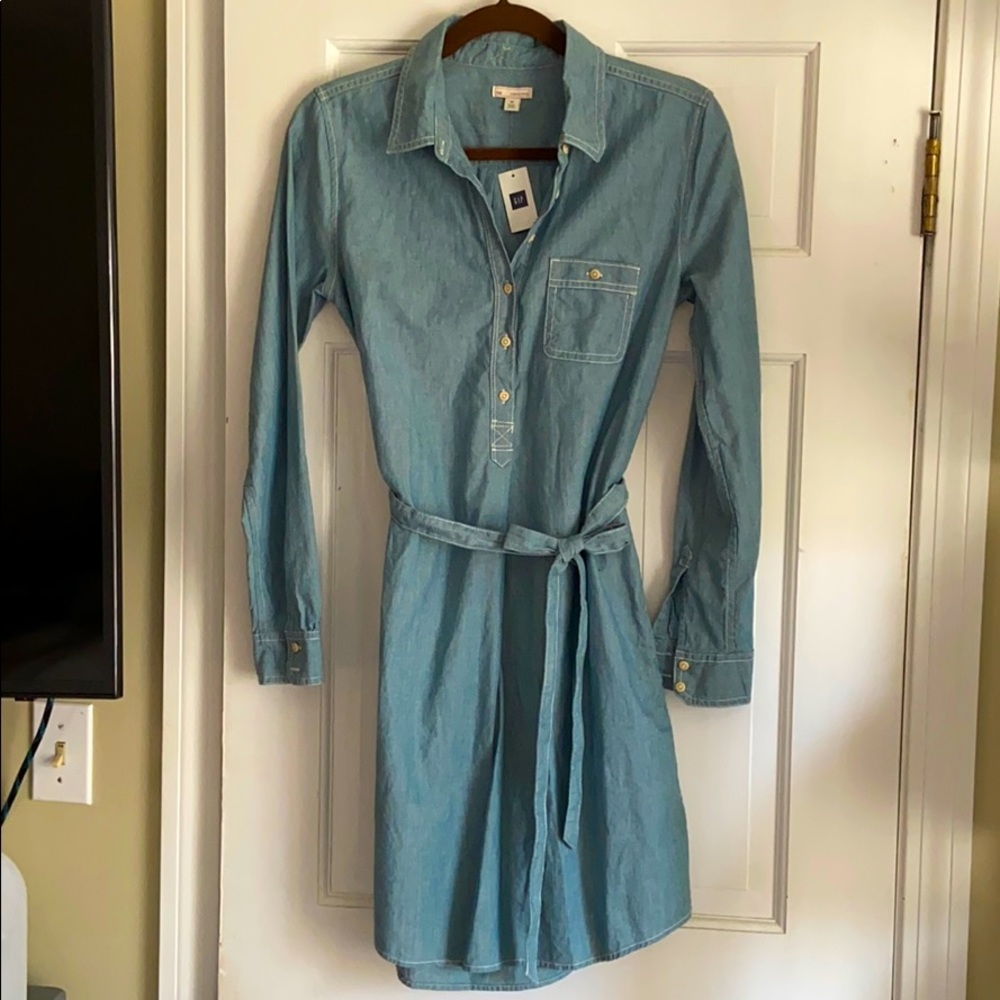 Gap chambray denim dress